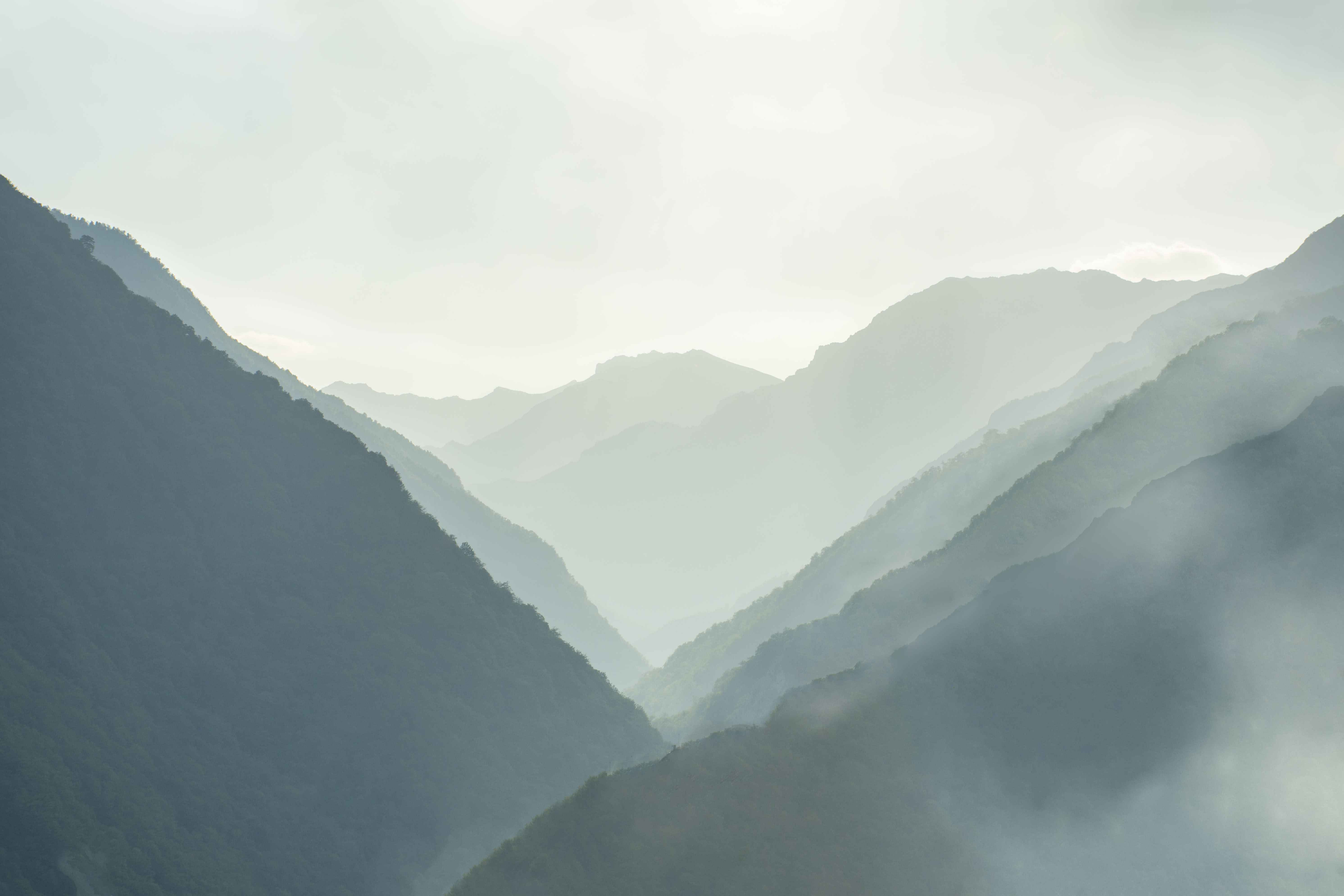 Mountain in mist 