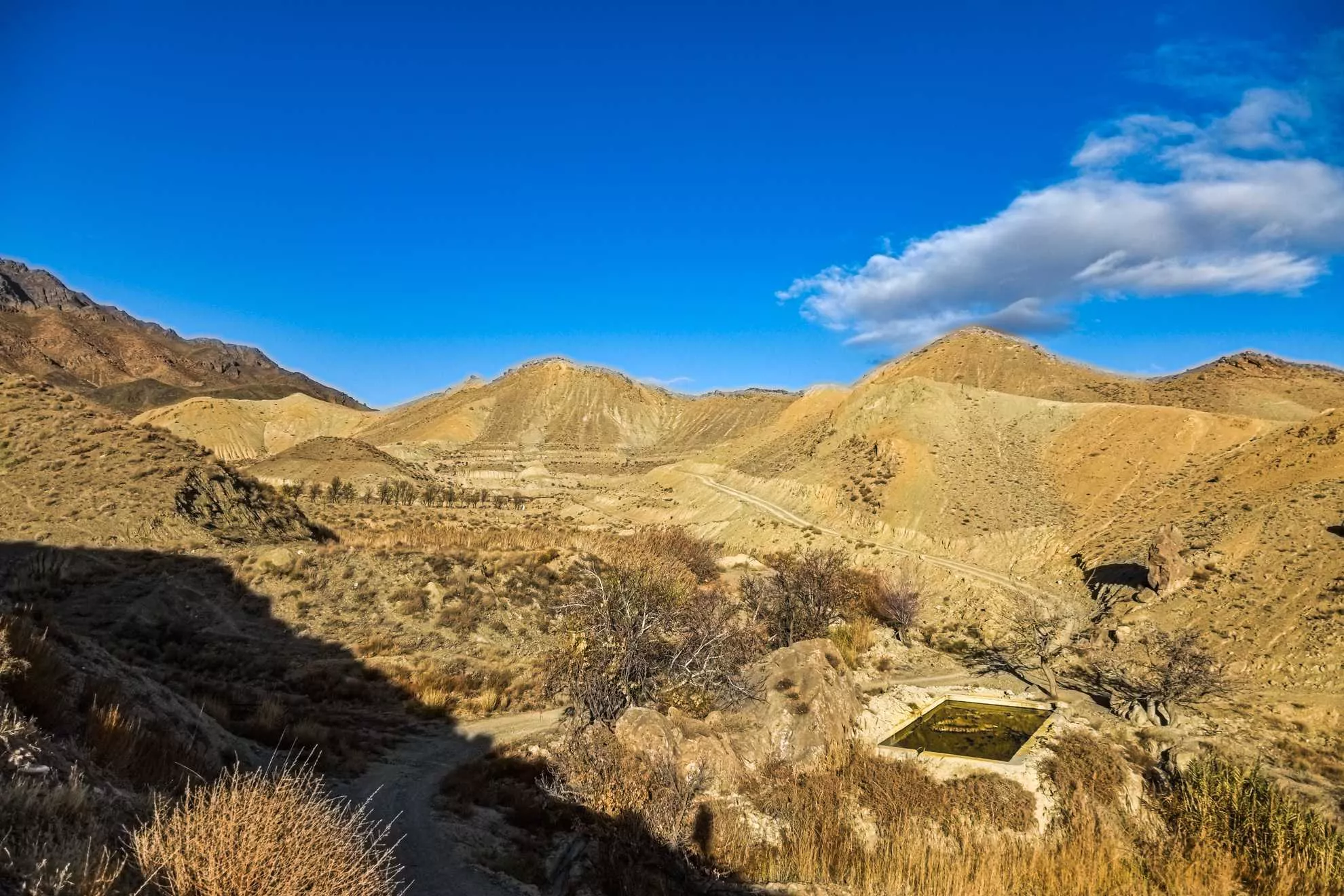 A pond in the mountains